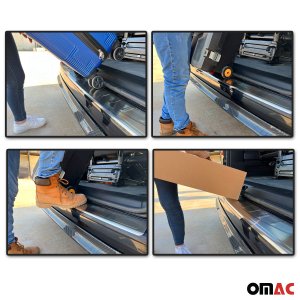 MINI COOPER Rear Bumper Sill Cover - Omac - Brushed Silver - 2014